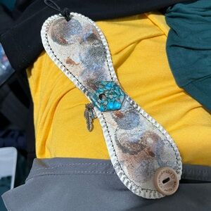 🌤️ Leather and Turquoise Bracelet